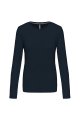 Dames T-shirt lange mouw Kariban K383 NAVY